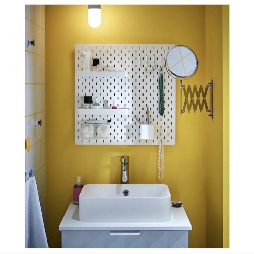 IKEA FRACK Mirror Extendable  Magnifying Makeup Shaving Wall Mount - NEW